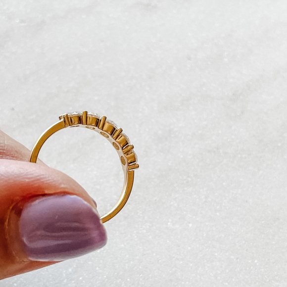 1.25tcw 925/Rhodium 5 Stone Anniversary Ring - Picture 14 of 15